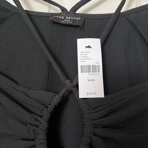 NWT Lane Bryant Keyhole Criss Cross Top - 26/28 - Picture 2 of 4